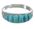 Southwest Turquoise Inlay And Silver Ring Size 8-1/4 YX68821